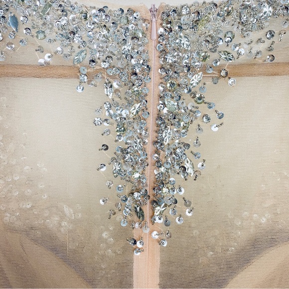 TERANI COUTURE | Blush Pink Divinity Bridal Sequins& Beads Formal Maxi Gown - Picture 11 of 15